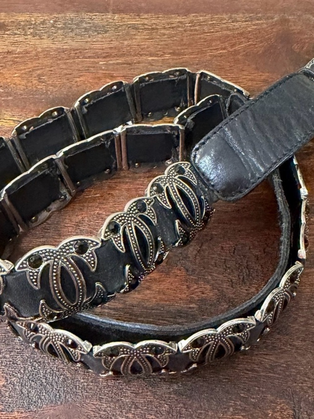 Guido Angeloni black Concho Belt L made in Italy - Picture 3 of 7